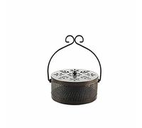 Uposao Support Bobine Moustique Porte-encens Spirale Anti Moustique Métal Boîte De Bobine De Moustique Porte-encens avec Poignée Et Couvercle pour La Maison, Le Camping, Les Voyages