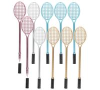 UPOUART 10 Pièces Stylo Gel Raquette Badminton en Plastique | Pointe Fine, Facile à Transporter, pour Cartes de Vœux, Marquage D’éléments Importants, Élèves et Garçon et Couleur Aléatoire