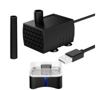 UPSKY Pompe de rechange pour fontaine à eau surélevée de 11 L pour chien, chat, distributeur d'eau pour chien, pompe à eau ultra silencieuse, longue durée de vie, câble USB, lumières LED