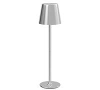 UPXNBOR Lampe de Chevet Sans Fil pour Chambre, Veilleuse Enfant & Adulte, Lampe LED de Table Décorative, 3 Niveaux de Luminosité, Corps Métallique, Double Batterie, Rechargeable USB, Argenté