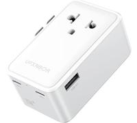 UPXNBOR Nouveau 2026 Adaptateur de Voyage Universel Ultra Fin, Adaptateur de Prise Universel avec 1 USB-A et 2 USB-C, Adaptateur Secteur Compact pour USA/UK/Australie/Japon/Thaïlande