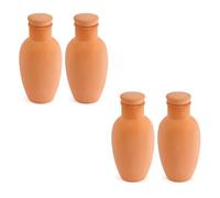 Uqezagpa Lot de 4 pics d'arrosage automatique pour plantes en terre cuite jusqu'à 2 semaines