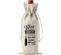 Uqezagpa Sac à vin réutilisable en lin pour fête de Noël Sac à vin réutilisable Convient pour les cadeaux d'adieu et les fêtes de départ à la retraite, C, Beauté de masse