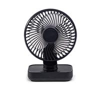 Uqezagpa Ventilateur de bureau oscillant avec batterie 4000 mAh rechargeable multidirectionnel pour maison, bibliothèque, voyage, camping, extérieur alimenté par USB