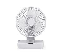 Uqezagpa Ventilateur de bureau oscillant avec batterie 4000 mAh rechargeable multidirectionnel pour maison, bibliothèque, voyage, camping, extérieur alimenté par USB