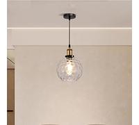 UQVUFIYJ Lustre de Style Minimaliste Nordique, Style Industriel, Suspension en Verre ondulé for îlot de Cuisine, Salle d'étude, Salon, Bar, plafonnier(Style B)