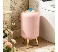 URALFA Poubelle à détecteur de mouvement avec couvercle, poubelle automatique de salle de bain, sans contact, poubelle intelligente en plastique pour chambre à coucher, cuisine, salon, bureau, rose