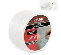 URAQT Bande de Maille en Fibre de Verre, 100mm * 100m Ruban Tissé en Fibre Verre Auto-Adhésif, Transparente Invisible Anti-fissure pour Joint Fissure Mur Réparation Trous Enduit, Sans Colle ni Enduit