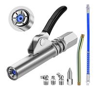 URAQT Pistolet Graisseur Pompe à Graisse Manuelle, Kit de Graisseuse 12000 PSI Libération Rapide, avec Tuyau de 30 cm, Tube de 15cm et 4 graisseurs, Pompe à Graisse Pistolet pour Tous Types