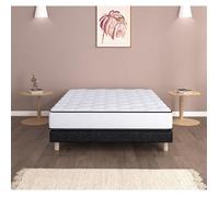 URBAN Collections PARIS Ensemble sommier et matelas 160 x 200 cm- 960 Ressorts ensachés et mémoire de forme - 24 cm - Ferme