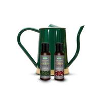 Urban Gardens - Arrosoir de 1,5 l + engrais pour plantes, résistant à la rouille, durable avec engrais biologique pour plantes d'intérieur et d'extérieur et booster de fleurs, nutriments équilibrés
