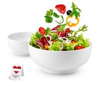 Urban Lifestyle lot de 2 bols ramen porcelaine Ø 20,5 cm blanc chaud 1700 ml grand bol ramen japonais bol soupe grande capacité bol asiatique compatible lave vaisselle micro ondes