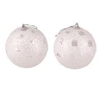 Urban Living - 2 Boules de Noël sequin Cosychristmas - Argent - Cosy Christmas Gris G