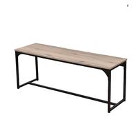 Urban Living Banc en Bois Et Métal loft - Noir - L 120 X H 46 X P 35 Cm