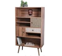 Urban Living "Baobab BIBLIOTHEQUE avec 1 TIROIR ET 2 Portes 80X39XH140CM