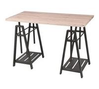 Bureau architecte avec Trepied - Noir et Bois - H. 75 cm