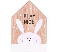 Urban Living - Cadre Décoration lumineux effet bois enfant Tommy - Lapin - Tommy Marron G