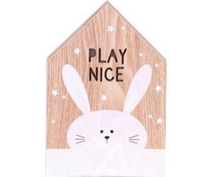 Urban Living - Cadre Décoration lumineux effet bois enfant Tommy - Lapin - Tommy Marron G