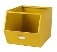 Urban Living - Casier de rangement en métal avec étiquette - Jaune - DOCK Jaune G