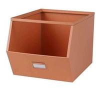 Urban Living - Casier de rangement en métal avec étiquette - Orange - DOCK Orange G