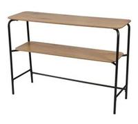 Urban Living - Console 2 niveaux Marcel avec structure en métal - Marron et noir - MARCEL Marron G