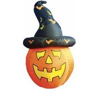 Urban Living - Décoration d'Halloween - Citrouille chapeau gonflable - H. 123 cm Orange G