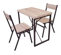 Urban Living "Dock Table 80X50XH75CM avec 2 CHAISES