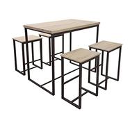 Urban Living "Dock Table Bar avec 4 TABOURETS 100X60XH89CM ET 40X30XH60CM