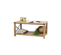 Urban Living "Jane Table Basse avec Angles ET CROISILLONS en Metal 100X55XH46CM