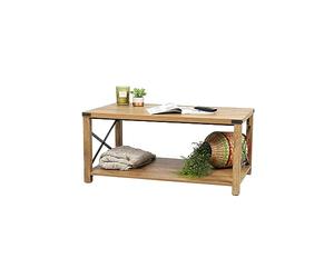 Urban Living "Jane Table Basse avec Angles ET CROISILLONS en Metal 100X55XH46CM