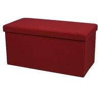 Urban living KUBE TISSU BANC DE RANGEMENT PLIABLE BORDEAUX 76X37,5XH37,5CM