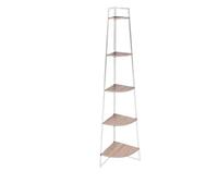 Urban Living "LA CASA Blanca Etagere d'angle 5 Niveaux 36X36XH180CM