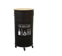 Urban Living "LOFT & Metal Bar BIDON avec roulettes DIAM 50CM X H100CM