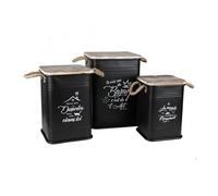 Urban living LOFT & METAL CAISSE EN METAL X3 PM: 24X24X35CM MM:28X28X41CM GM:34X34X47CM