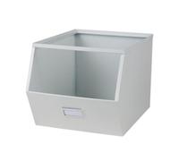Urban living LOFT & METAL CASIER DE RANGEMENT EN METAL BLANC AVEC ETIQUETTE 32X23XH21CM