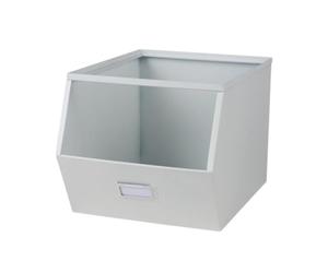 Urban living LOFT & METAL CASIER DE RANGEMENT EN METAL BLANC AVEC ETIQUETTE 32X23XH21CM