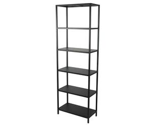 Urban Living "Madison BIBLIOTHEQUE 5 ETAGERES en Metal Noir 60X30XH180CM