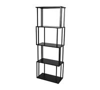 Urban Living "Madison BIBLIOTHEQUE 5 Niveaux avec Structure en Metal Noir 60X30XH170CM