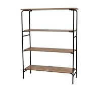 Urban Living "Marcel BIBLIOTHEQUE 4 Niveaux avec Structure en Metal Noir 105X37XH140,5CM