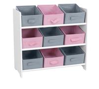 Urban Living - Meuble de rangement enfant 9 Paniers Girl - 63 x H. 59,5 cm - Rose