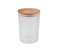 Urban Living Samba Boite Hermetique 900Ml Couvercle En Bois Diam 11,2Cm X H15Cm Transparent