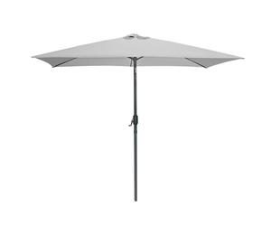 Urban Living SUNNYDAYS PARASOL 2X3MTR INCLINABLE GRIS CLAIR MAT EN ALUMINIUM ET BALEINE EN ACIER