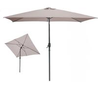 Urban Living SUNNYDAYS PARASOL 2X3MTR INCLINABLE TAUPE MAT ALUMINIUM BALEINE ACIER