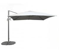 Urban Living SUNNYDAYS PARASOL DECENTRE CARRE GRIS CLAIR 300X300CM TOILE 250GR