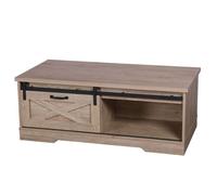 Urban Living - Table basse New York 1 porte coulissante - Marron