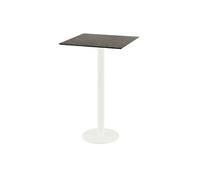Urban mange debout avec piètement blanc + plateau HPL noir 70x70 cm