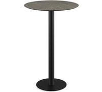 Urban - Table de bar, structure noire + plateau HPL effet marbre Midnight, Ø70 cm, 1 pièce