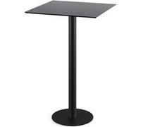 Table de bar Urban, structure noire et plateau en stratifié haute pression noir, 70 x 70 cm, 1 pièce