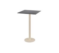Urban mange debout avec piètement sable + plateau HPL noir 70x70 cm