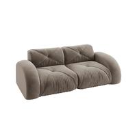 URBAN MEUBLE Canapé 2 places modulable sans cadre - 204x95x76 cm - Tissu en chenille - Mousse haute densité